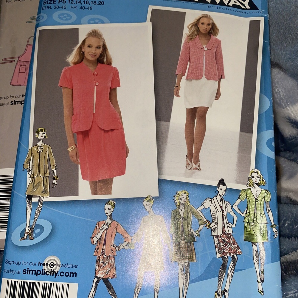 2009 Simplicity #2701 Misses Sz 12-20 Project Runway Jacket, Skirt Uncut